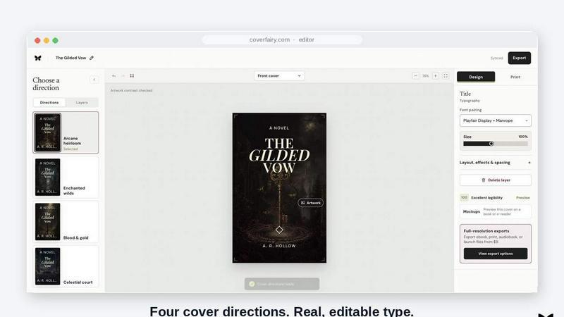Coverfairy screenshot