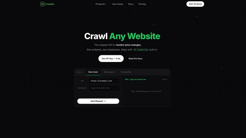 Crawlkit application interface and features