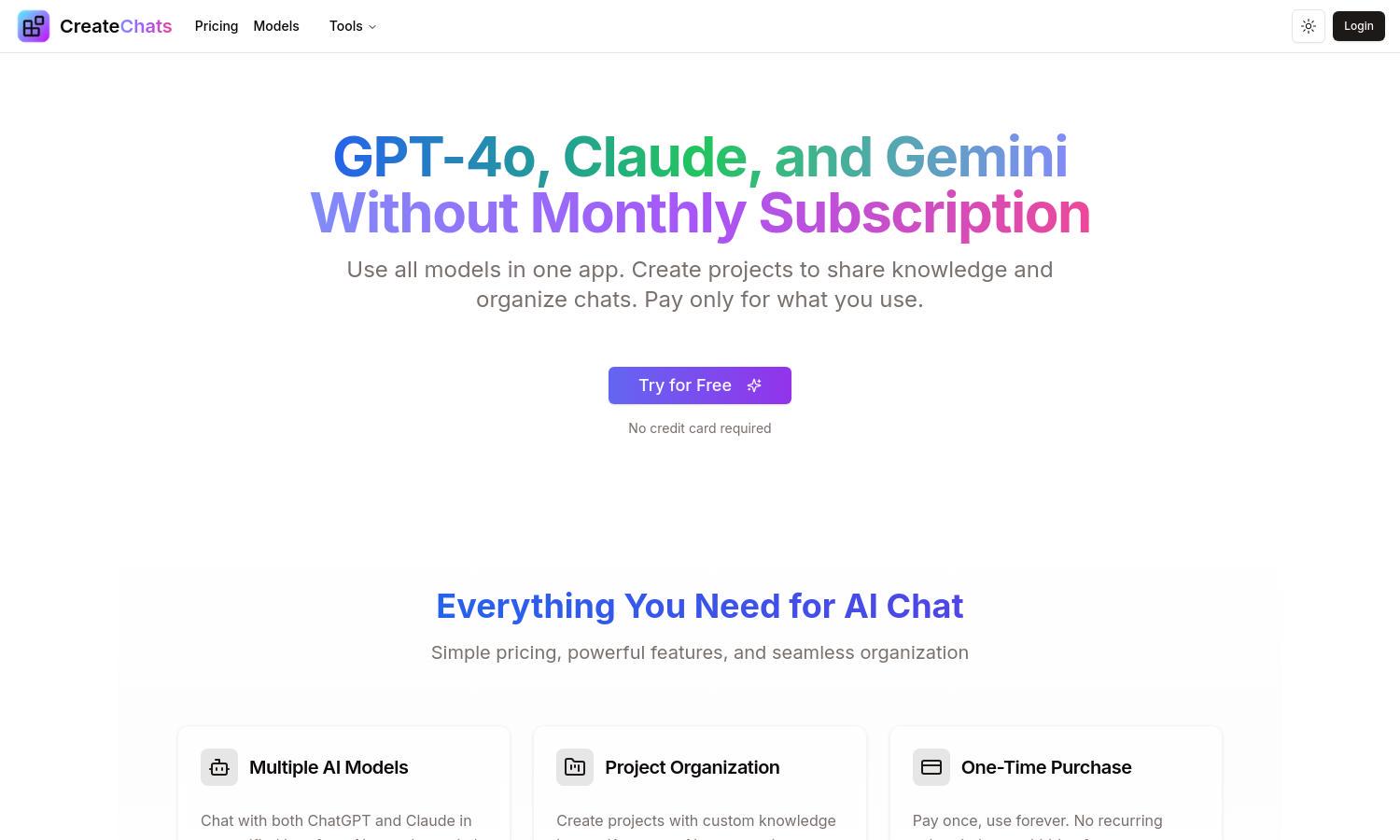 CreateChats Website