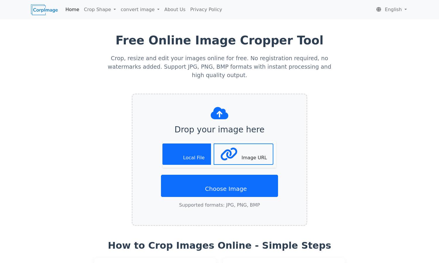 Crop Image Website