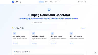 FFmpeg Command Generator | AI FFmpeg - AI tool for Audio & Music
