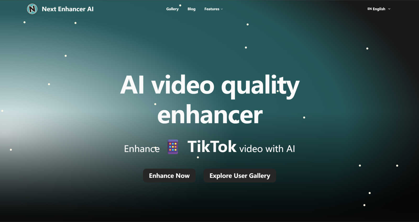 Next Enhancer AI application interface and features