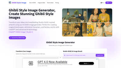 Ghibli Style Image Generator - AI tool for Content Creation