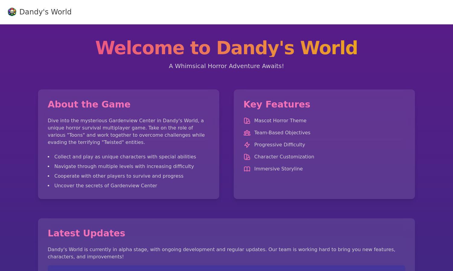 Dandy's World Website