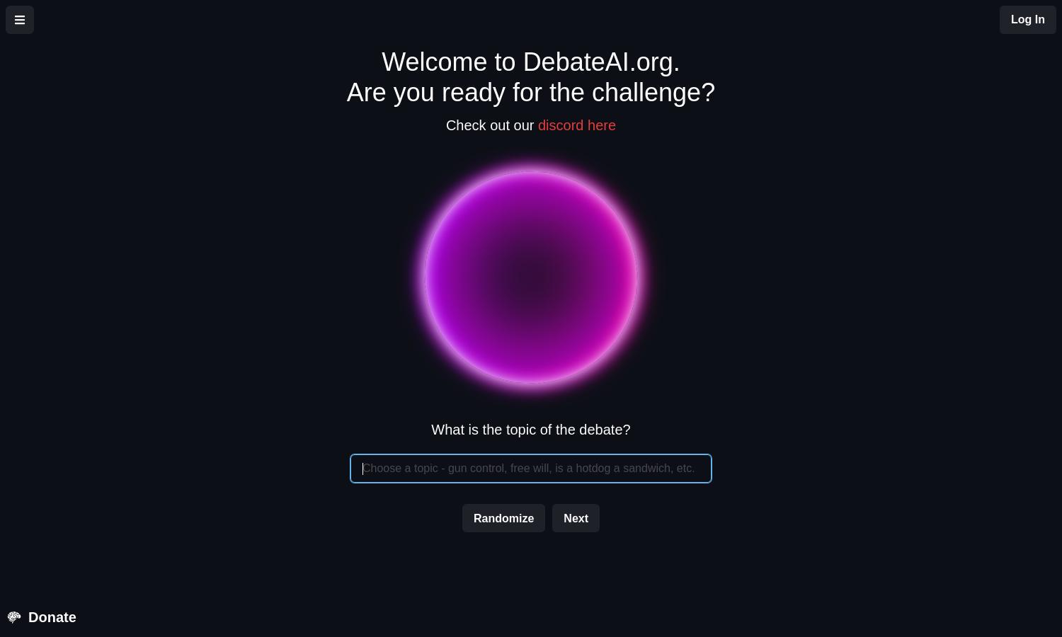 DebateAI Website