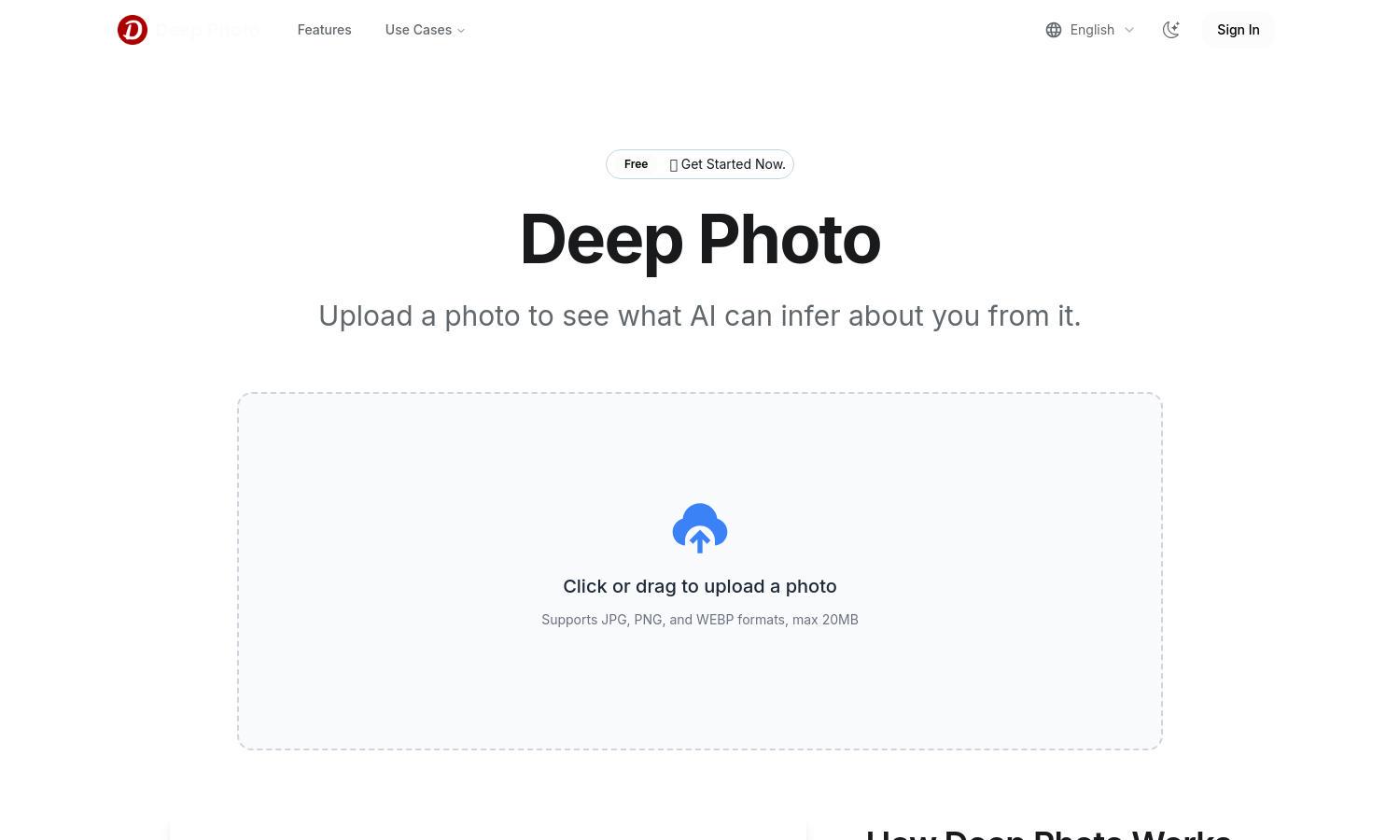 DeepPhoto Website