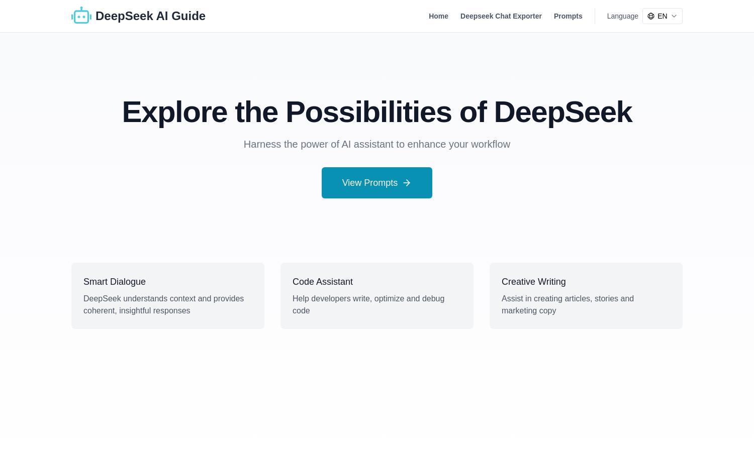 DeepSeek AI Website