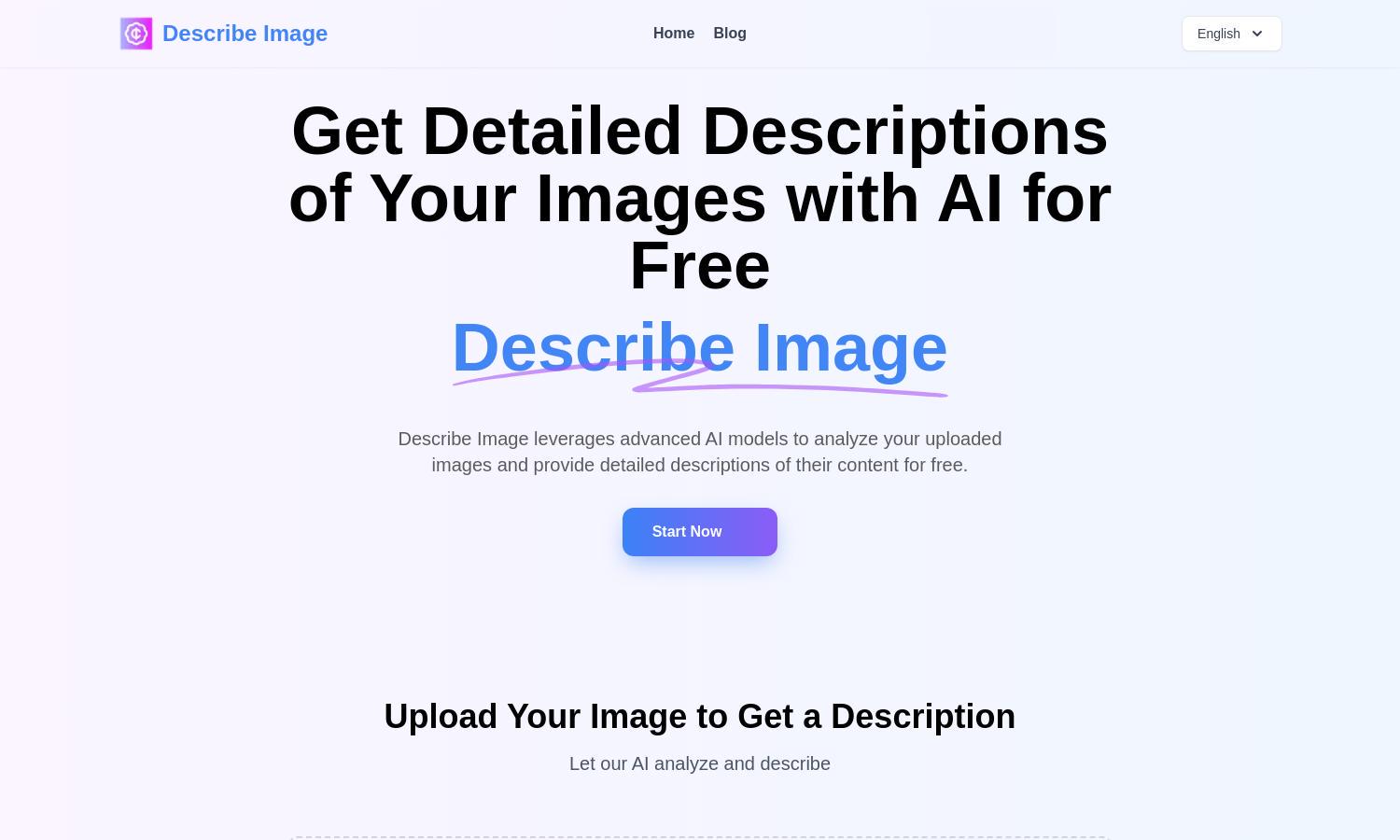 Describe Image Website