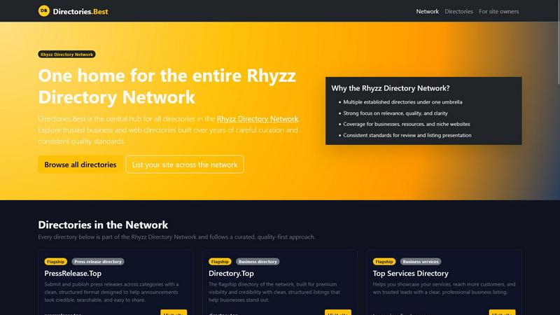Directory Network application interface and features