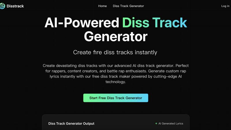Diss Track Generator application interface and features
