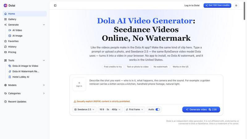 Dola AI screenshot