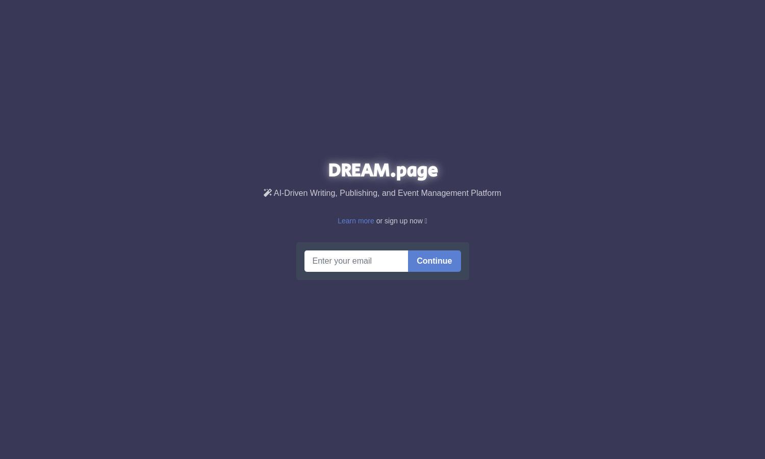 DREAM.page Website