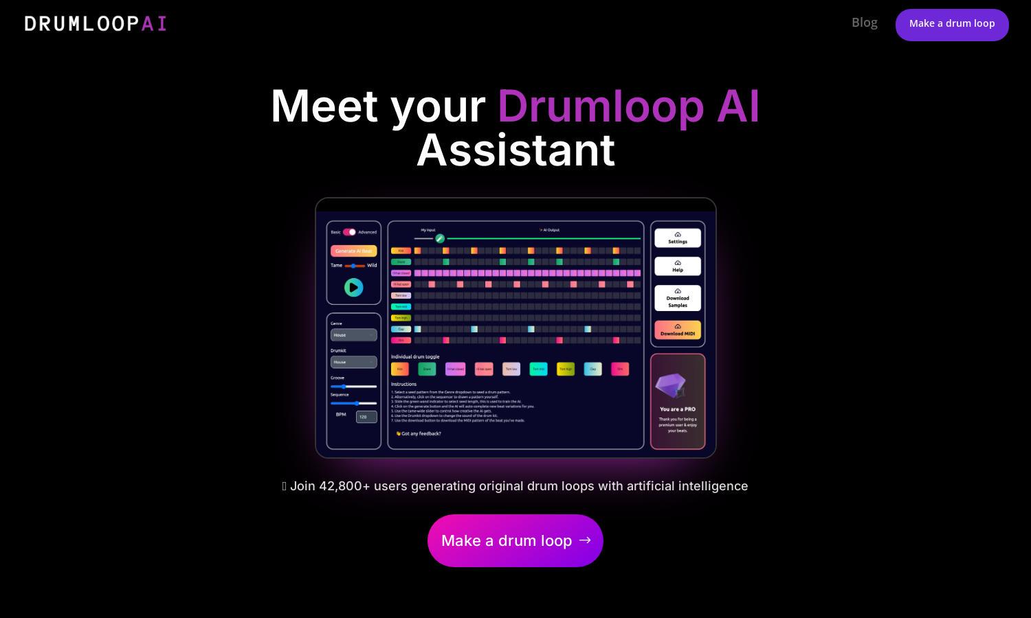 Drumloop AI Website