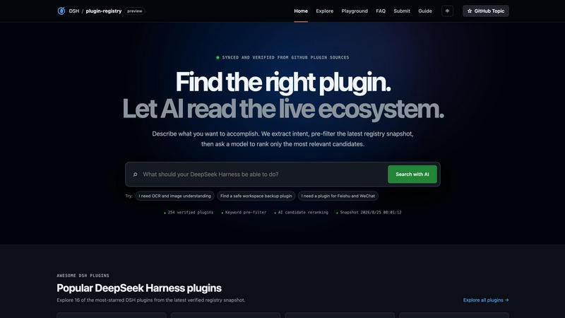 Find your DSH Plugin  screenshot