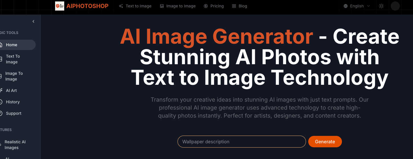 aiphotoshop application interface and features
