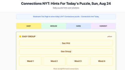 Connections Hint Today - AI tool for AI Assistants