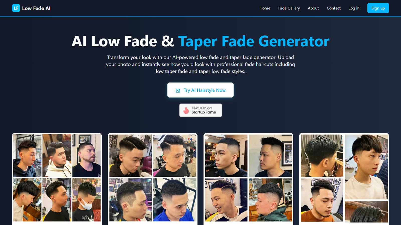 Low Fade AI application interface and features