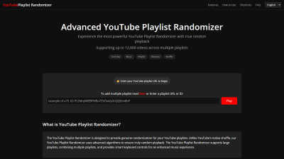 YouTube Playlist Randomizer - AI tool for Audio & Music