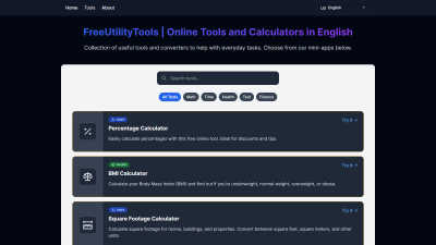 FreeUtilityTools - AI tool for Business & Finance