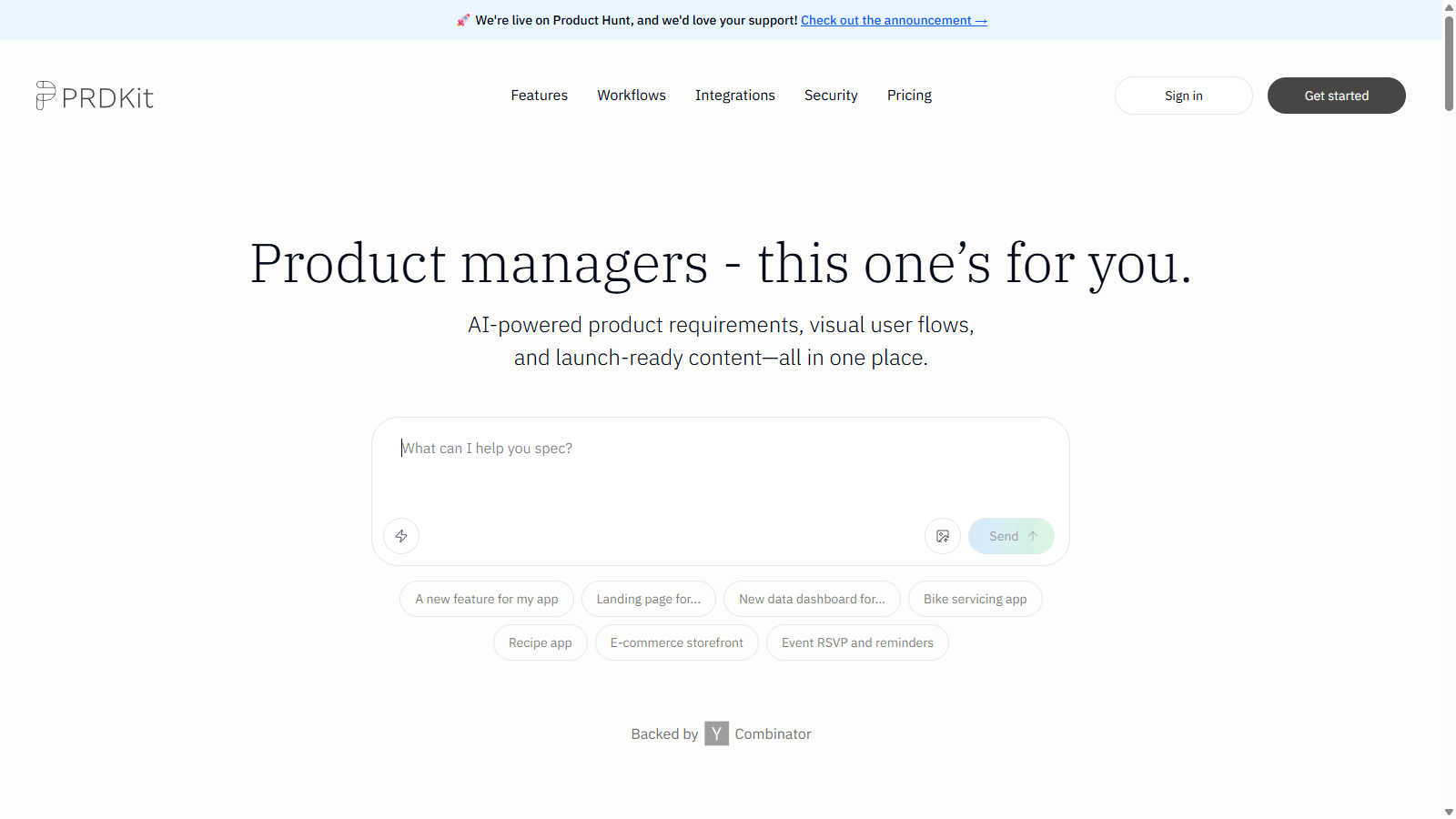 PRDKit application interface and features