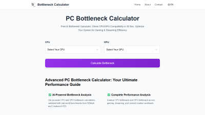Bottleneck Calculator - AI tool for Analytics & Data
