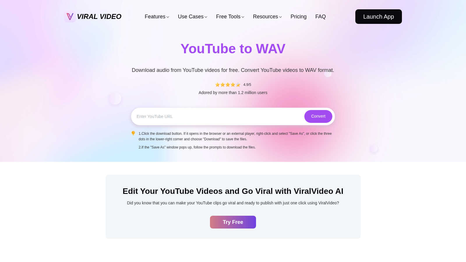 viralvideo application interface and features