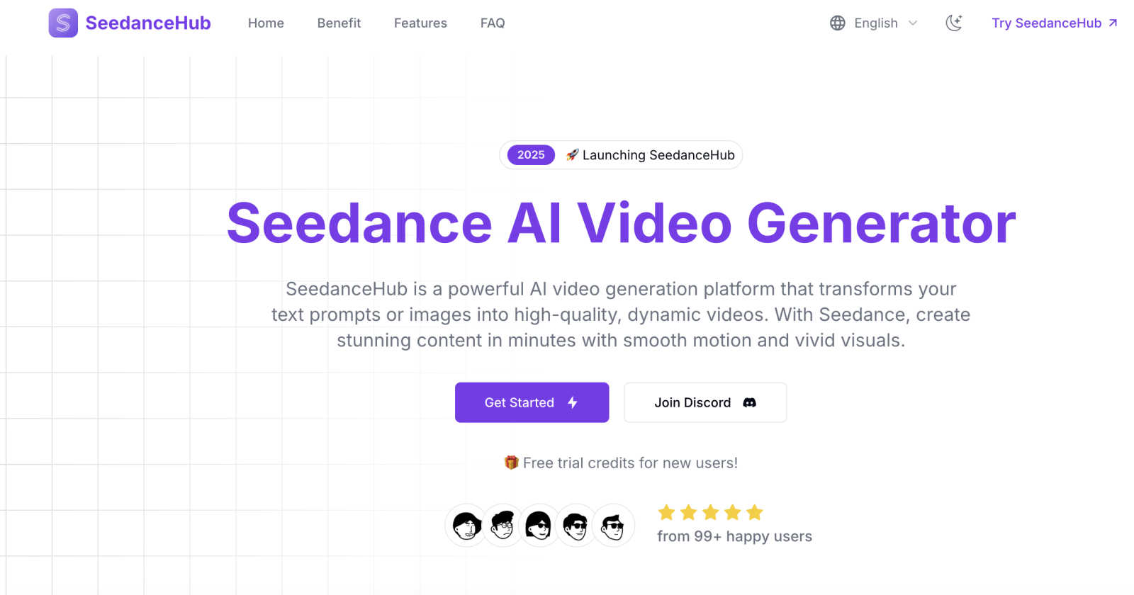 SeedanceHub | AI Video Generator application interface and features