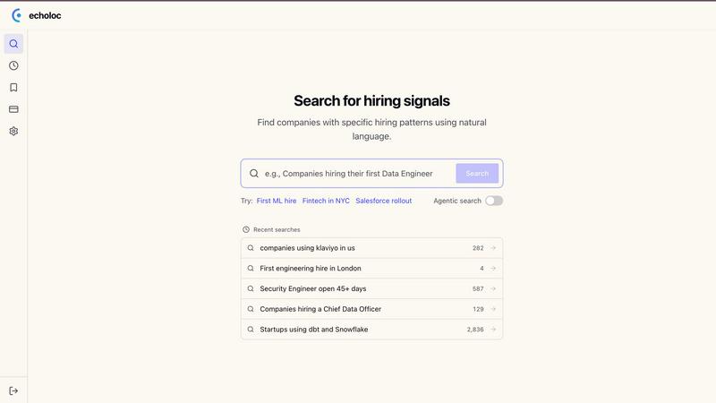 echoloc application interface and features