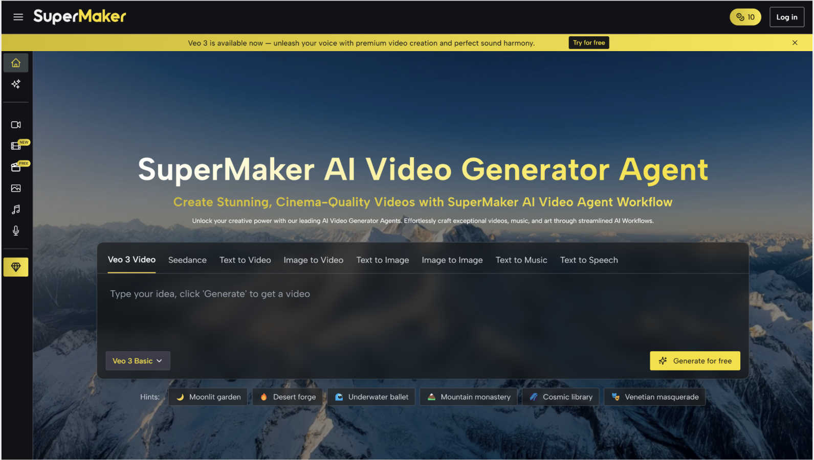 Supermaker application interface and features
