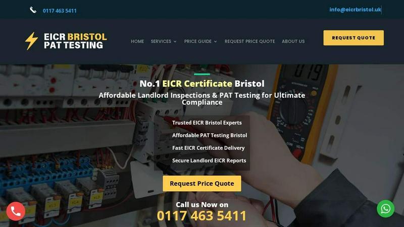 EICR Bristol application interface and features