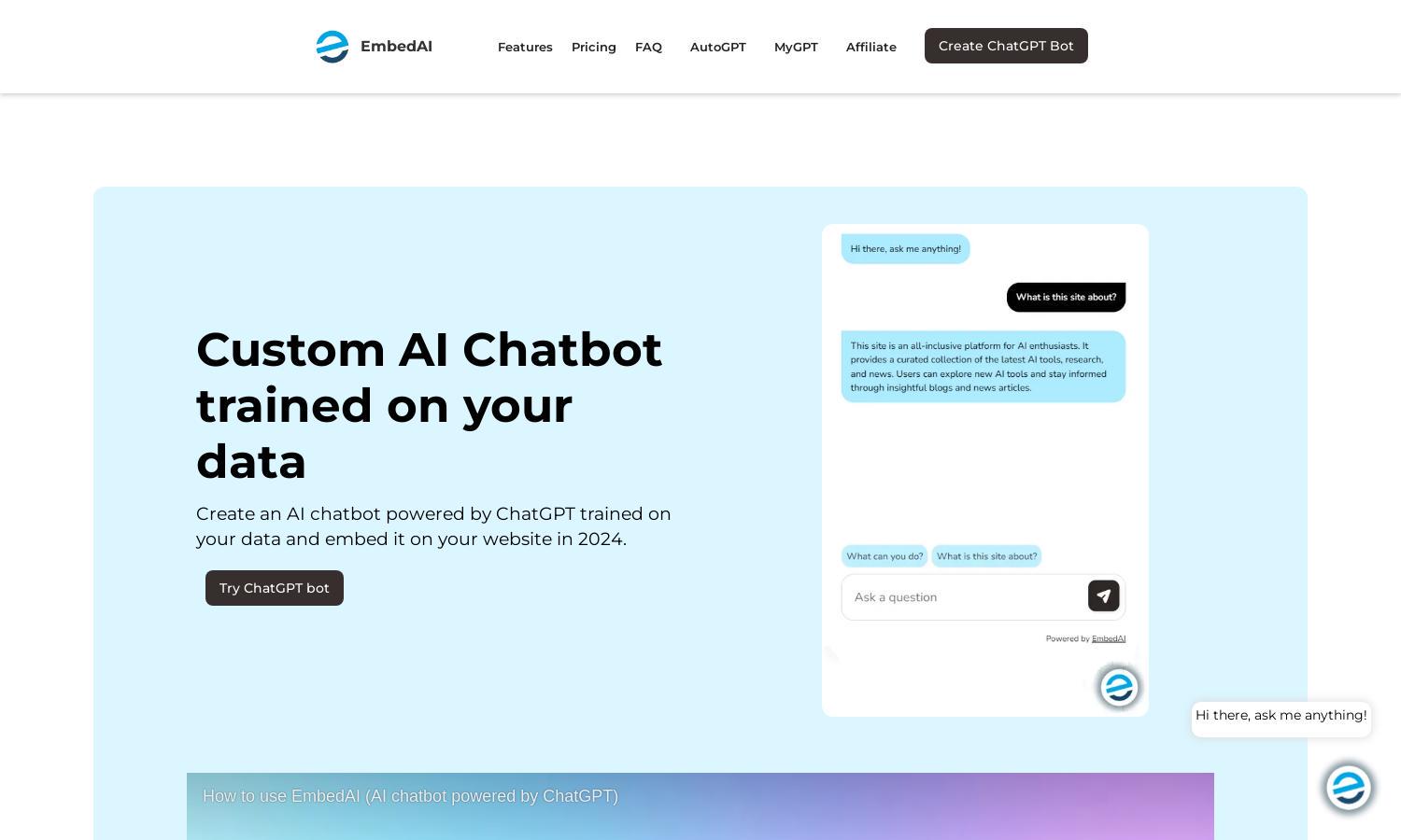 EmbedAI Website