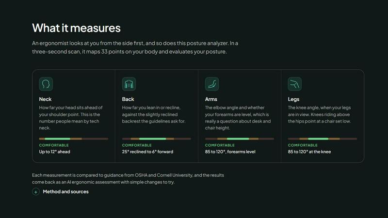 ErgoAssessment screenshot
