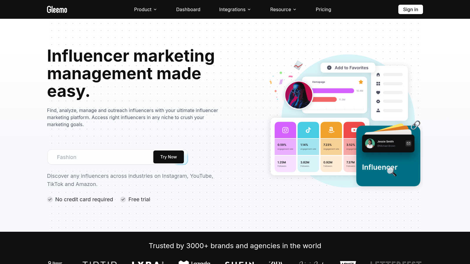 Gleemo.ai application interface and features