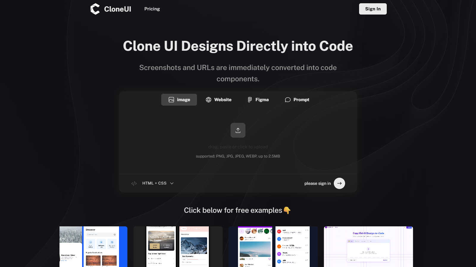 CloneUI application interface and features