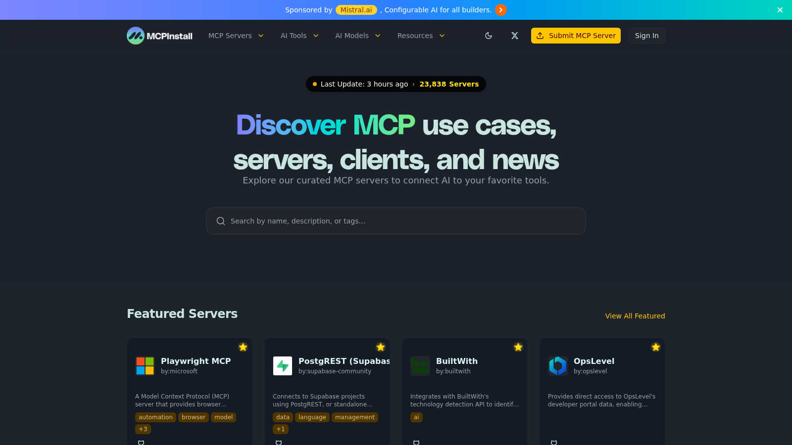 MCPInstall application interface and features