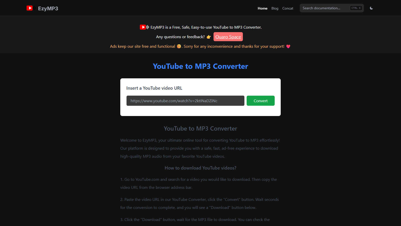 EzyMP3 application interface and features