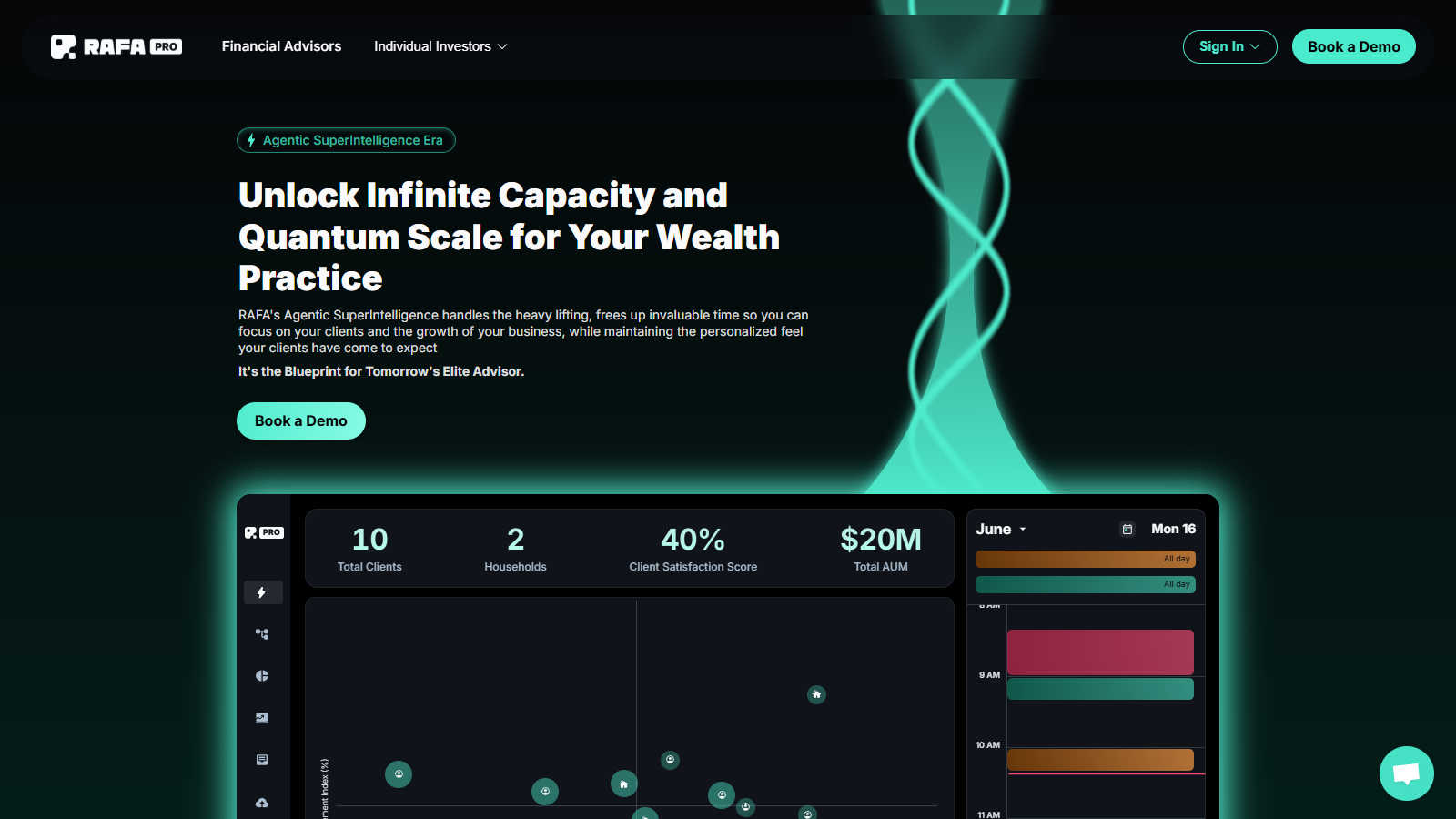 RAFA.AI application interface and features