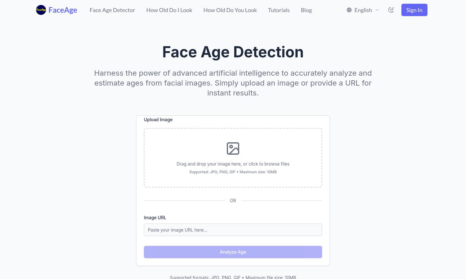 Face Age Website