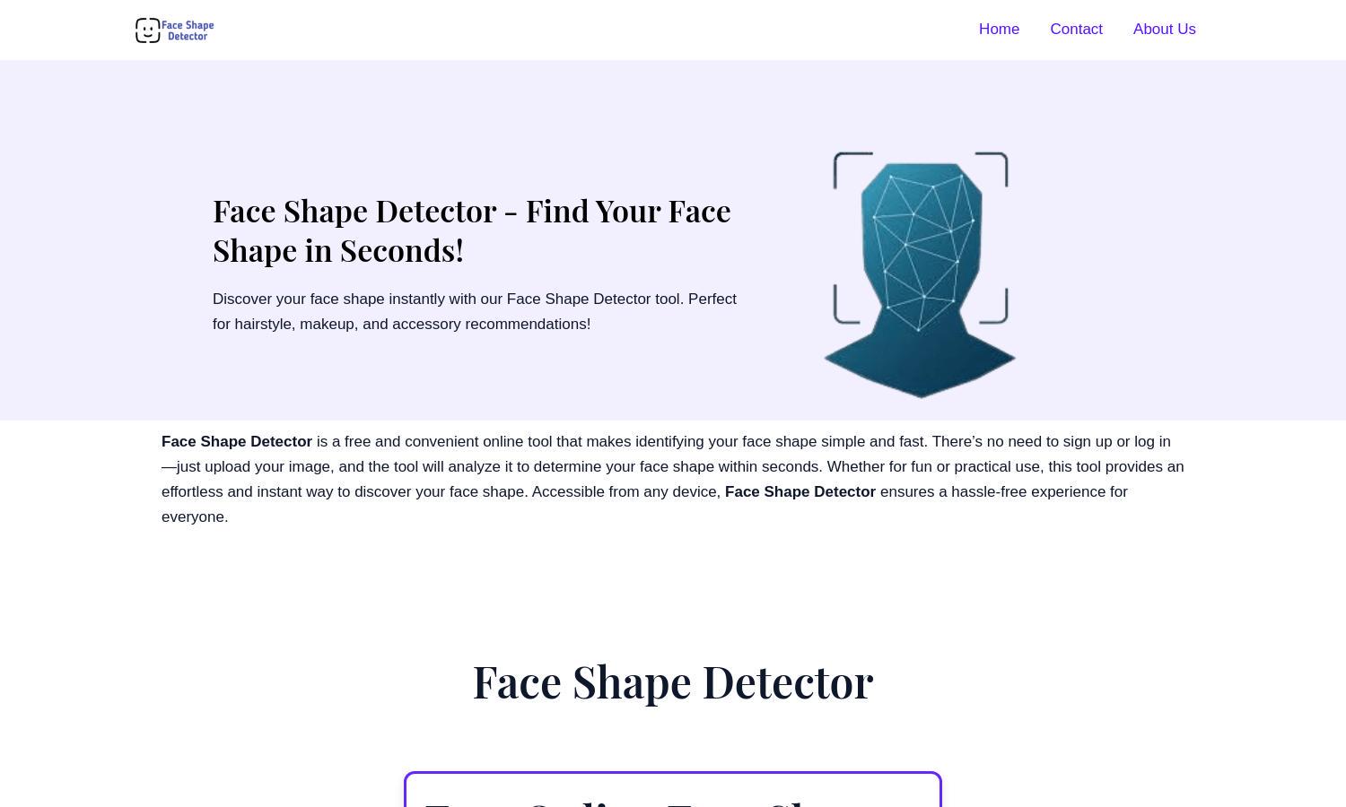 Face Shape Detector Website