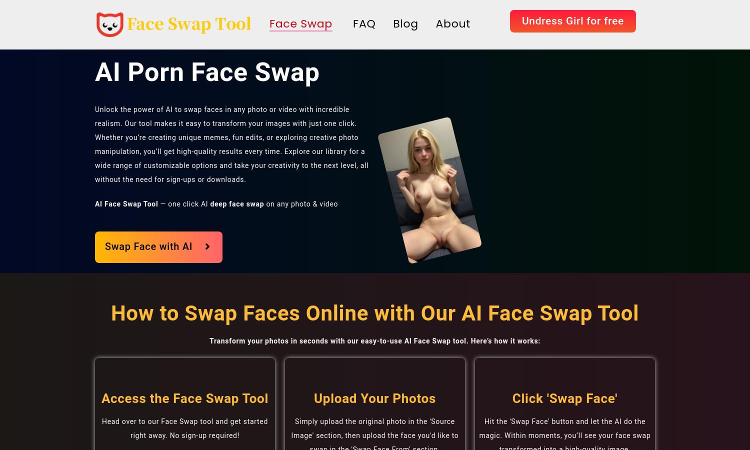 Face Swap Tool Website