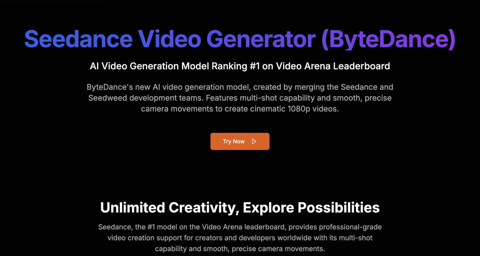AI Video Generator application interface and features