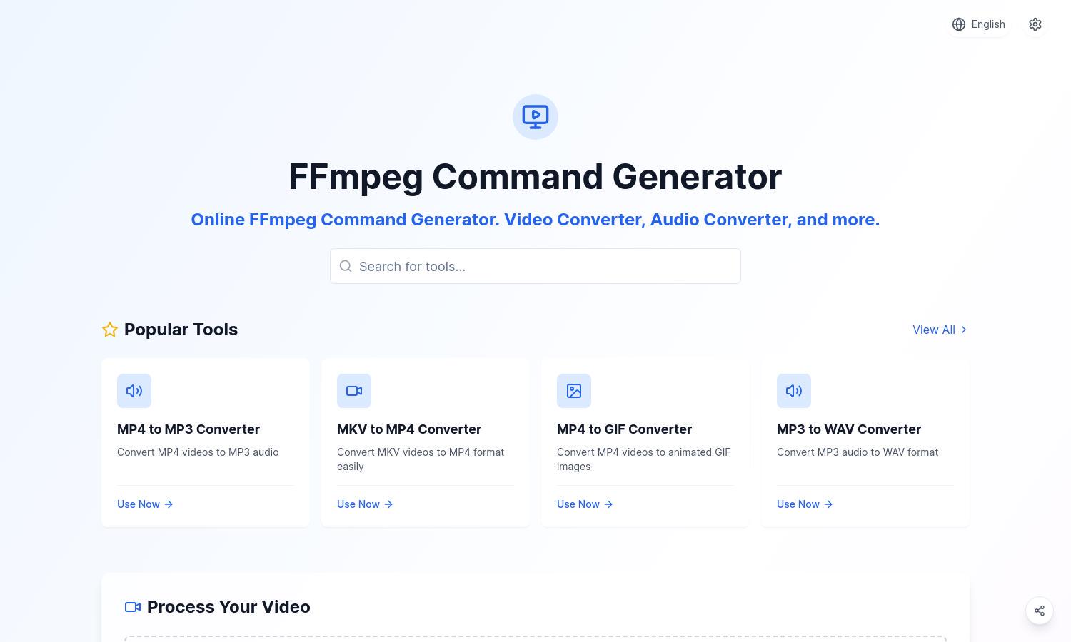 FFmpeg Command Generator | AI FFmpeg Website