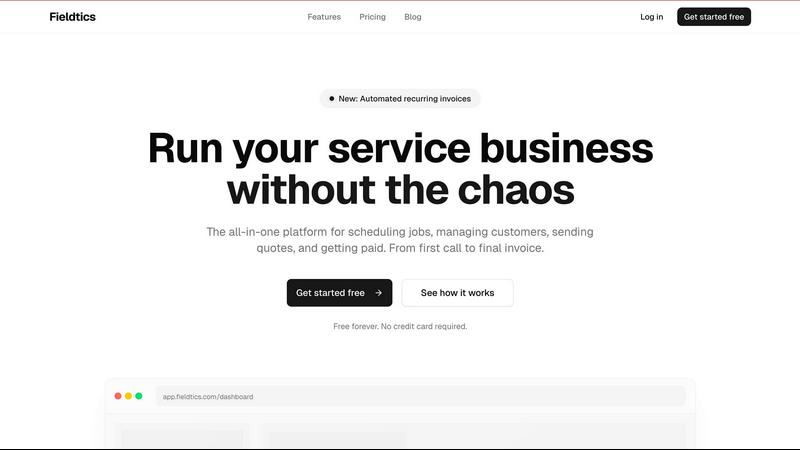 Fieldtics application interface and features