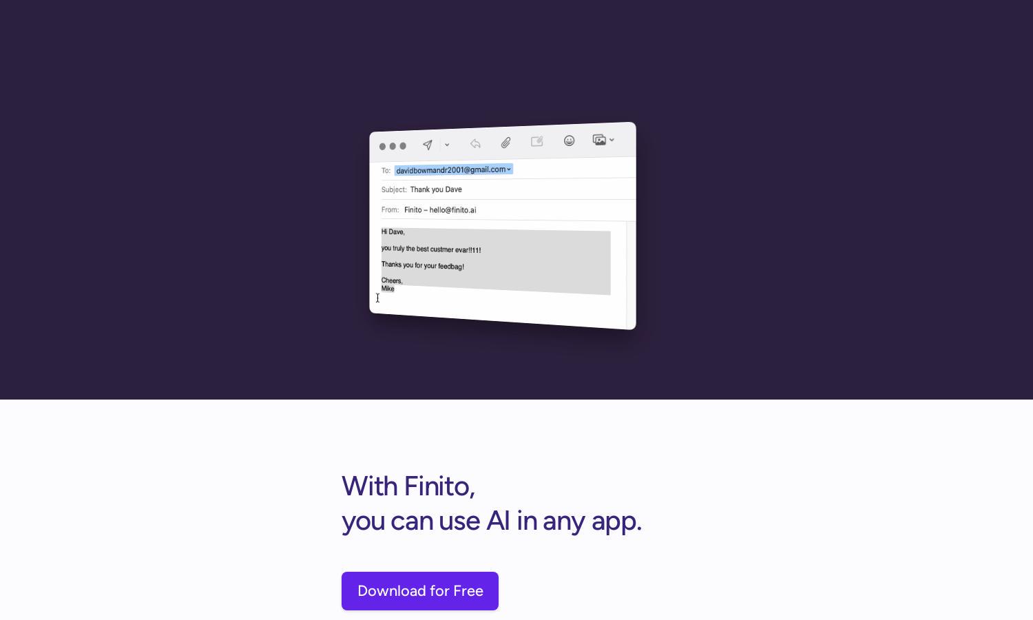 Finito AI Website