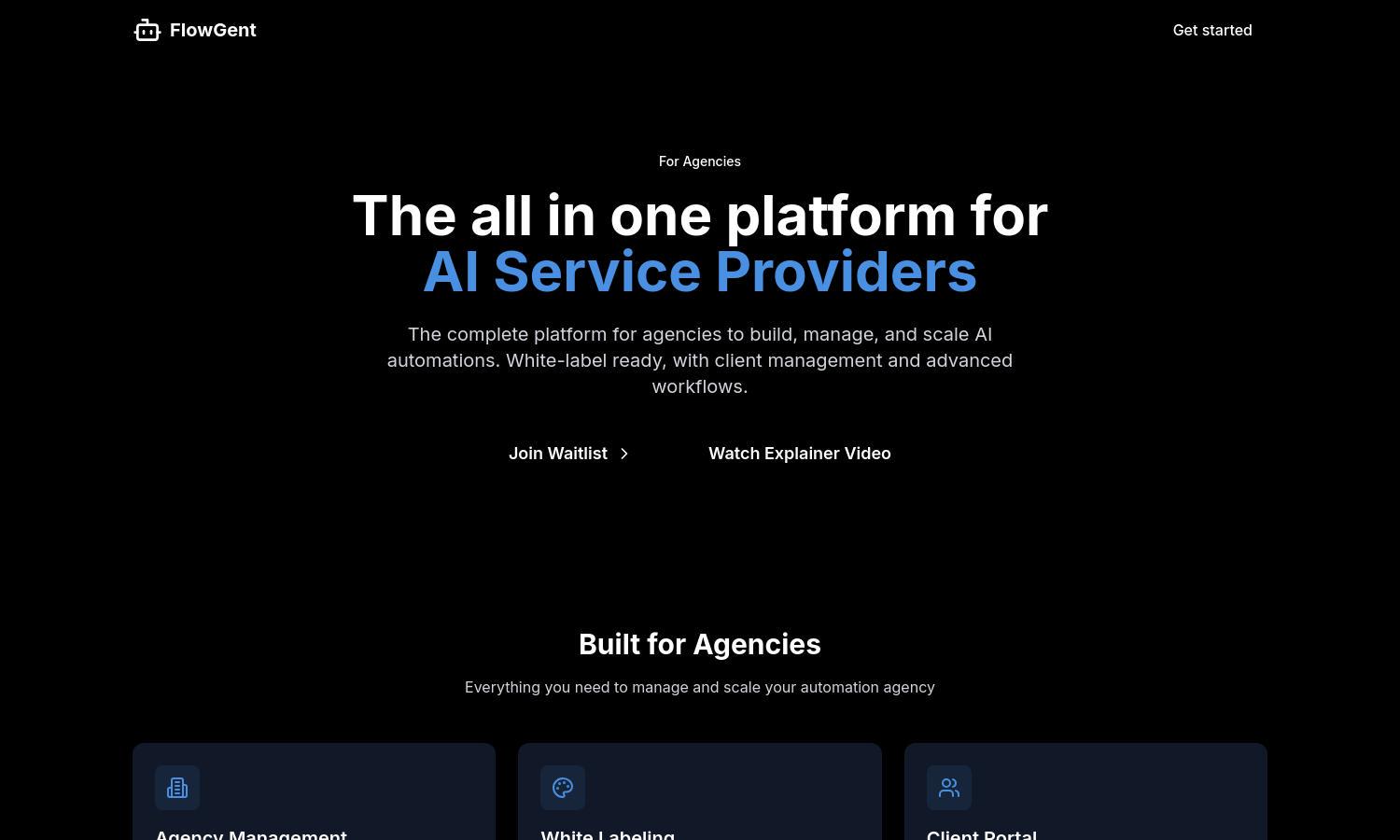 FlowGent AI Website