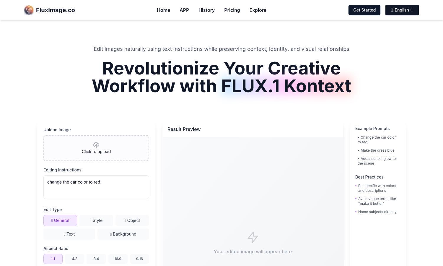 FluxImage.co Website