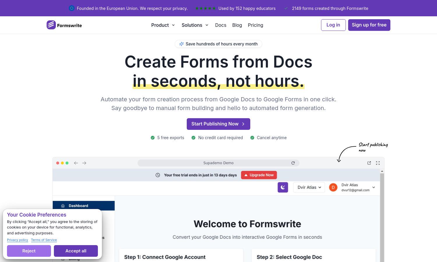 Formswrite Website