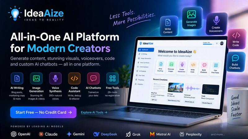 IdeaAize Free AI Tools screenshot