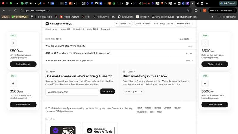 GETMENTIONEDBYAI screenshot