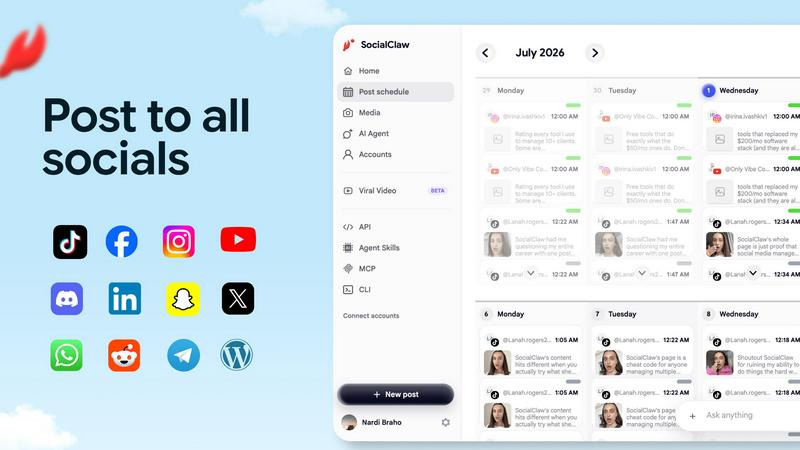 SocialClaw screenshot